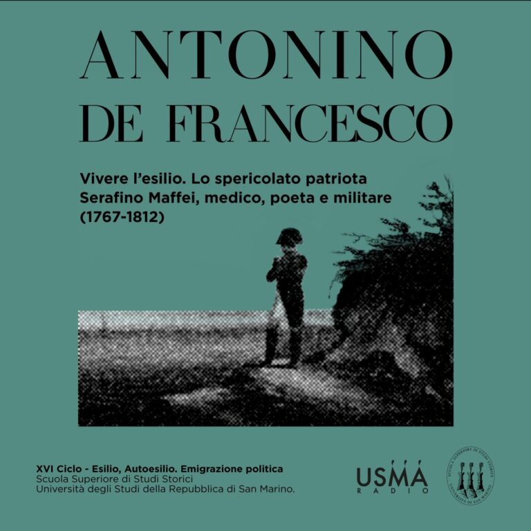 62. Vivere l’esilio. Vivere l’esilio. Lo spericolato patriota Serafino Maffei, medico, poeta e militare (1767-1812) – Antonino de Francesco